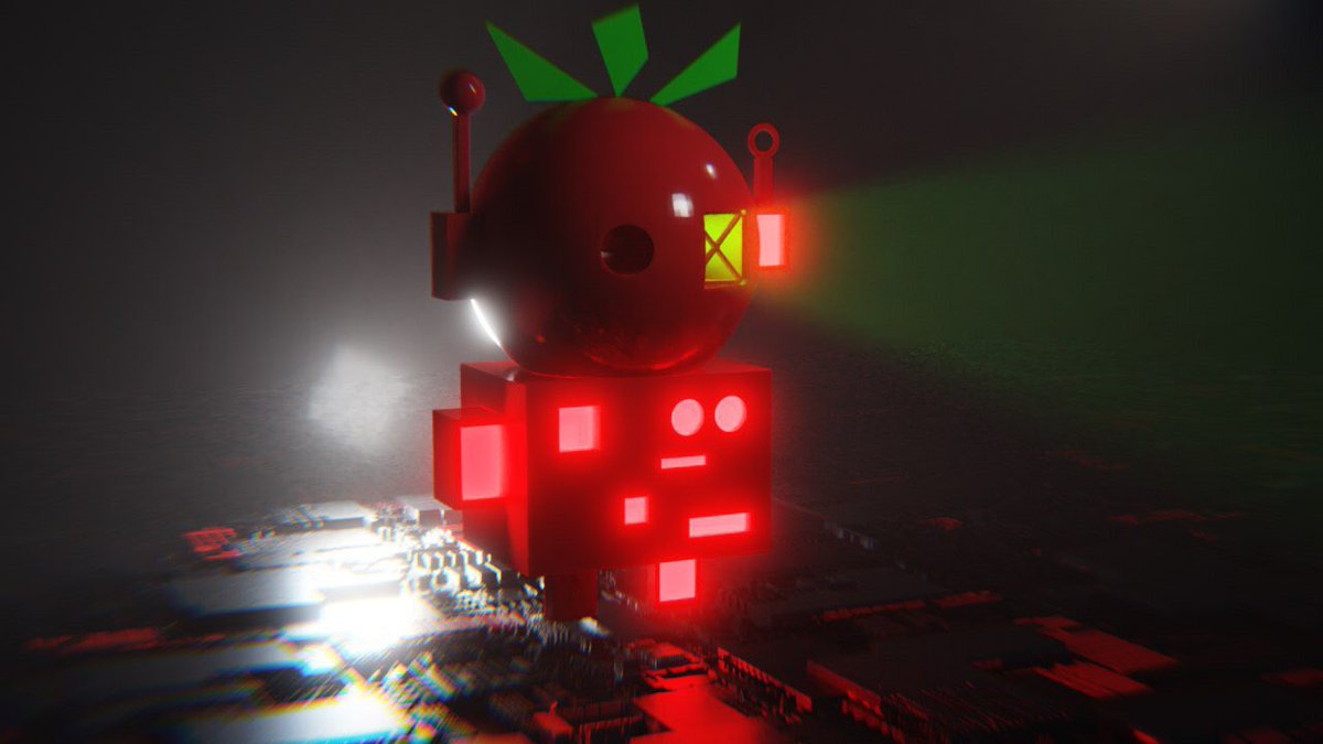 The awesome Yora created this fantastic rendering of the PiBorg logo. We love it! 😍 Borg green and everything!