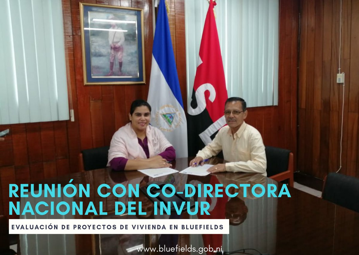 📍 Hemos sostenido una reunión con la Co - Directora del INVUR con el objetivo de planificar las opciones de viviendas que el Gobierno de Nicaragua presentará a las familias de Bluefields. 

🔗 Sepa más aquí: bluefields.gob.ni/articulo/?id=1…