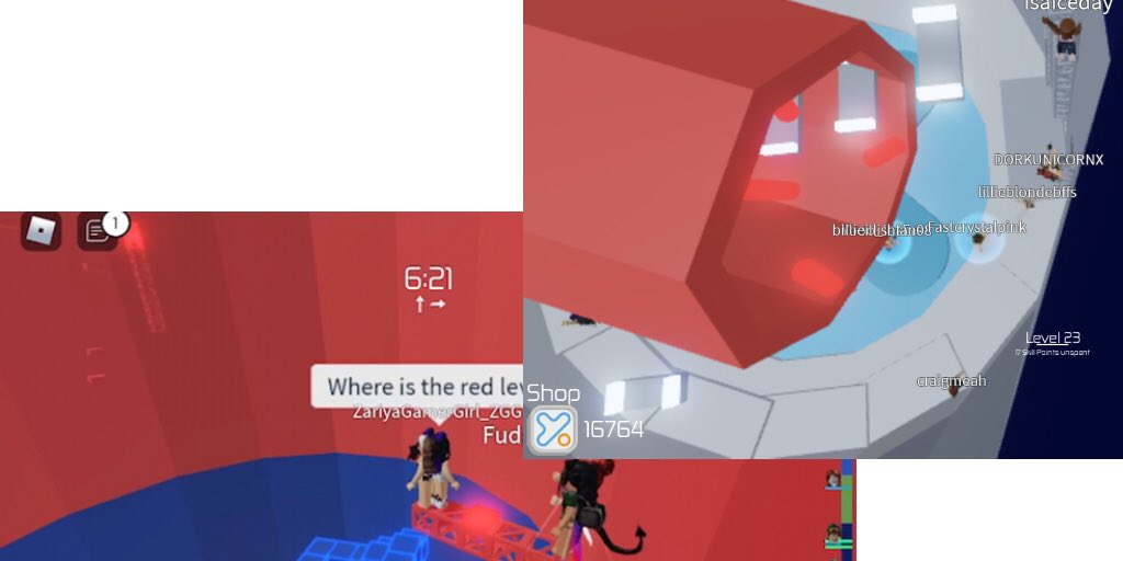 with_lilac's tweet photo. Uhh I was playing  Tower of Hell and this red stage came at the bottom and we were STUCK ! xD https://t.co/9g13GNm5sN