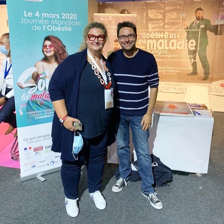 FranckEdard's tweet photo. 💪Le congrès de la #SOFFCO-MM, Société Française et Francophone de chirurgie de l’obésité et des maladies métaboliques, avec Anne-Sophie Joly, présidente du #CNAO, collectif national des associations d’obèses et @Magloireok. https://t.co/LjXbuvj3EL