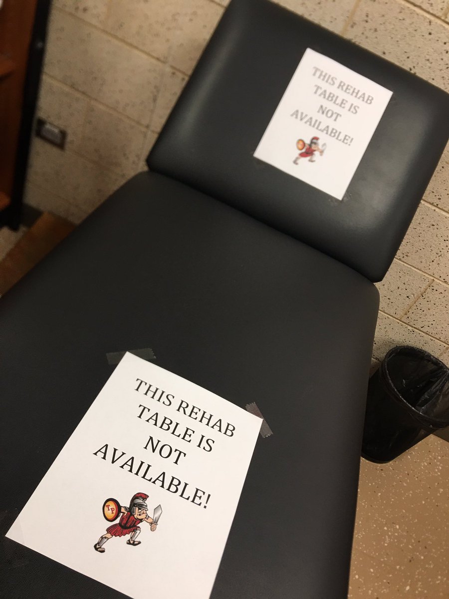 TinleyPark_AT's tweet photo. Making some changes to the ATR this week! Social distancing at it’s finest! Can’t wait to see our titans 🎉 https://t.co/wXUi45CDYd