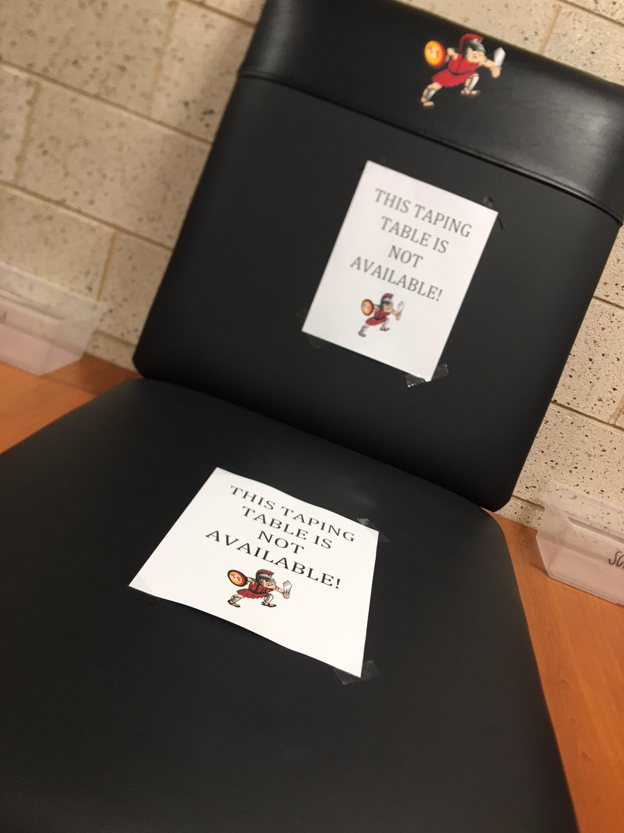 TinleyPark_AT's tweet photo. Making some changes to the ATR this week! Social distancing at it’s finest! Can’t wait to see our titans 🎉 https://t.co/wXUi45CDYd