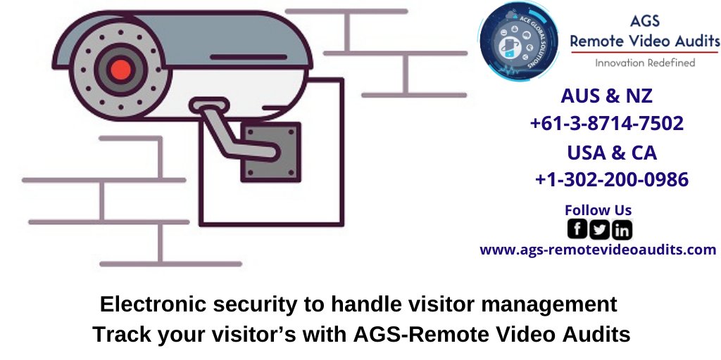 AGSRemotevideos's tweet image. Electronic security to handle visitor management 
Track your visitor’s with AGS-Remote Video Audits

#remotevideo #remoteaudio #remotevideoauditing #livestreamingvideos

For more info:
Call Us ☎ :Australia &amp;amp; New Zealand (+61-3-8714-7502) USA &amp;amp; Canada (+1-302-200-0986)
