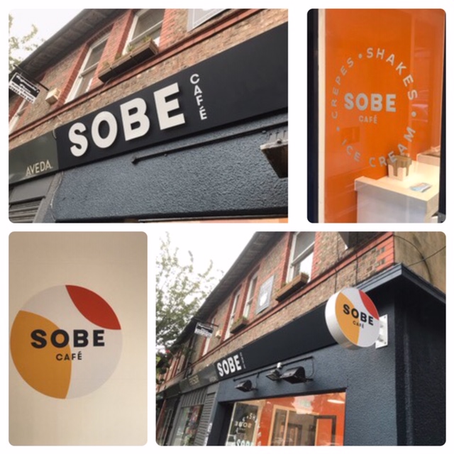 SXMacclesfield's tweet photo. Thank u SOBE Cafe for choosing #Signs Express #Macclesfield to supply & fit #traysign with #raisedacrylicletters #projectingsign #windowgraphics & #wallgraphics ππ½! Opening this wkend in #Hale ! For all yr #signage needs π01625708844 #Cheshire #CheshireSet #Wilmslowβ¦ https://t.co/2Ki5ViD5UH