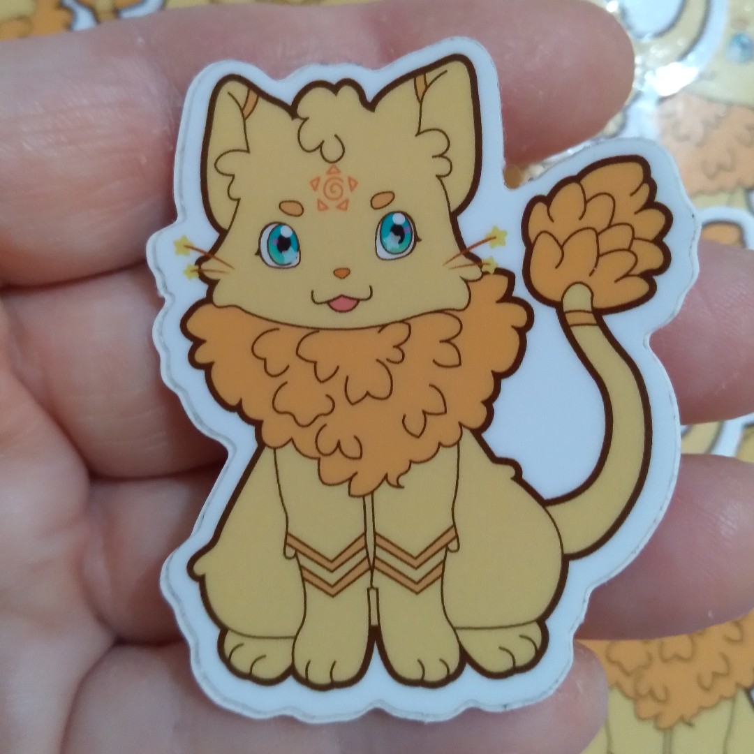 SugarLagoon's tweet photo. The brightest boy shines as a sticker! 
.
.
.
.
#etsy #sticker #sunacat #sun #cat #kitty #stickers #stickercollection #stickerhoard #ilovestickers #vinylsticker #decal #OC #cutesticker https://t.co/HjsGWduDuc