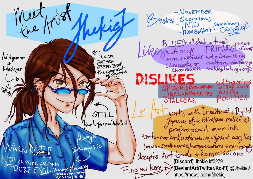 JhekieJ's tweet photo. @KlemencyDrake Heihei, I'm Jhecie Johnsen.
Pleasure t' meet y'all. :)
#Writer #Artist #WorldBuilder & #LoreCreator in Fantasy/Adventure genre.
Currently working on a game collab-- https://t.co/pUwYIOLlhv
AGCreative Society Hub on Discord
https://t.co/5vtkQsgsGR
https://t.co/LNNWmA3CME https://t.co/RLHK6WEjFH