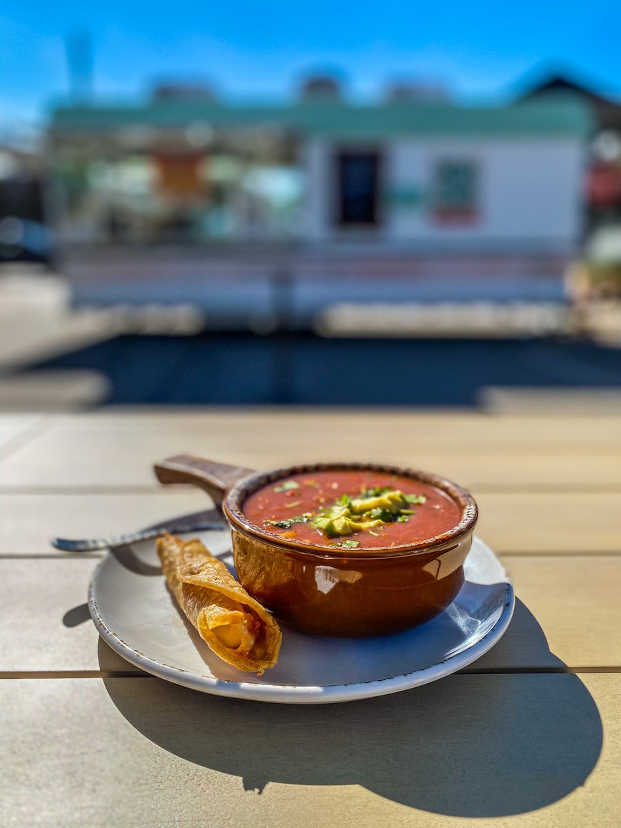 EatHoncho's tweet photo. Order some Honcho tacos too!!
Seasonal #Gazpacho - Red Bird Farms tomatoes, cucumbers, red onion, bell peppers &amp; roasted corn, served chilled with avocado &amp; cheese taquito on the side for dipping 5.50 
#honcho #eathoncho #unionjoints #HONCHOONCHURCH https://t.co/PLKcCiiHG6