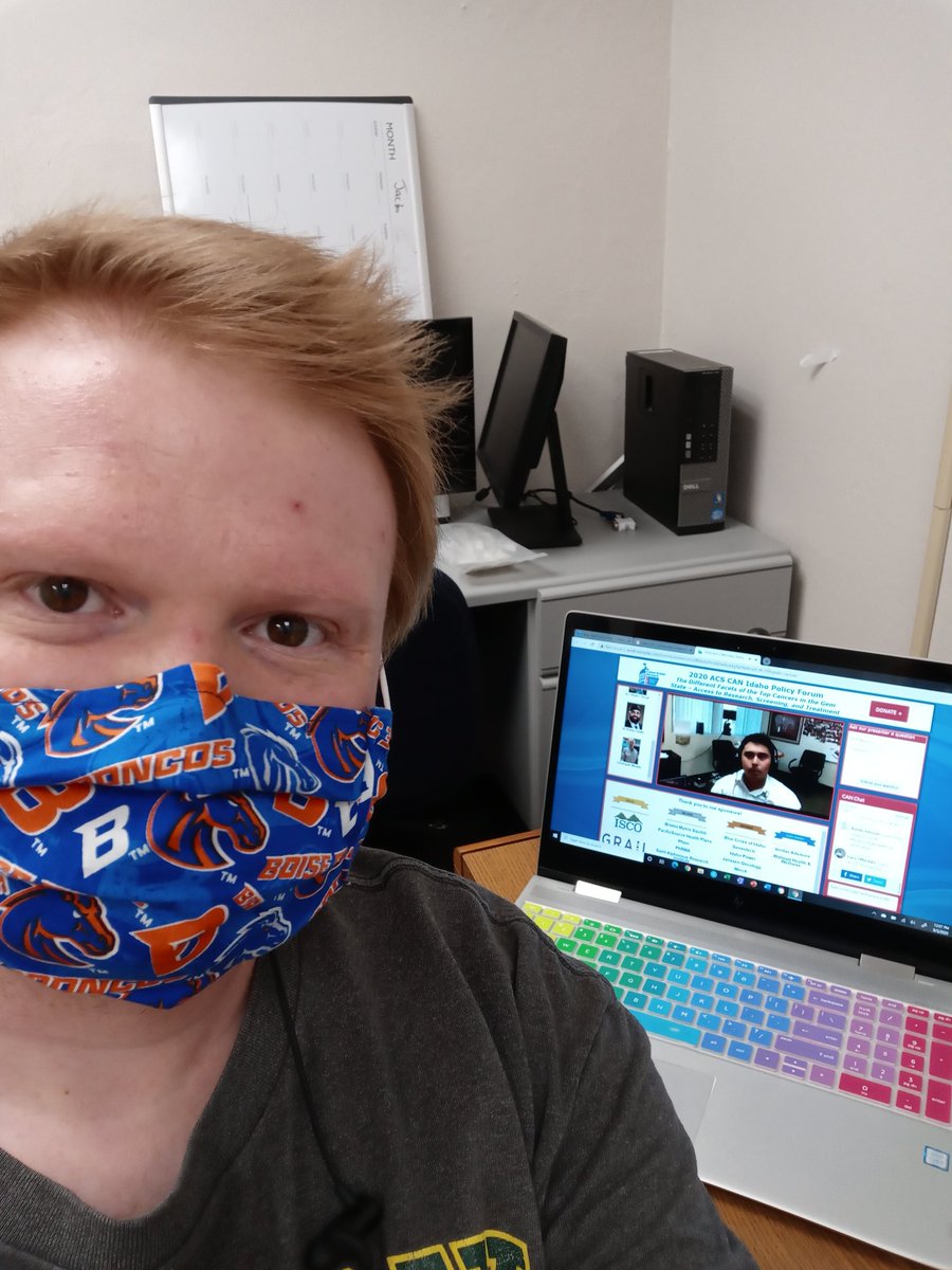 TheCodyWolf's tweet photo. Here I am! Attending the first VIRTUAL ACS CAN Policy Luncheon. #IDCancerFight https://t.co/XwsGTH3GLR