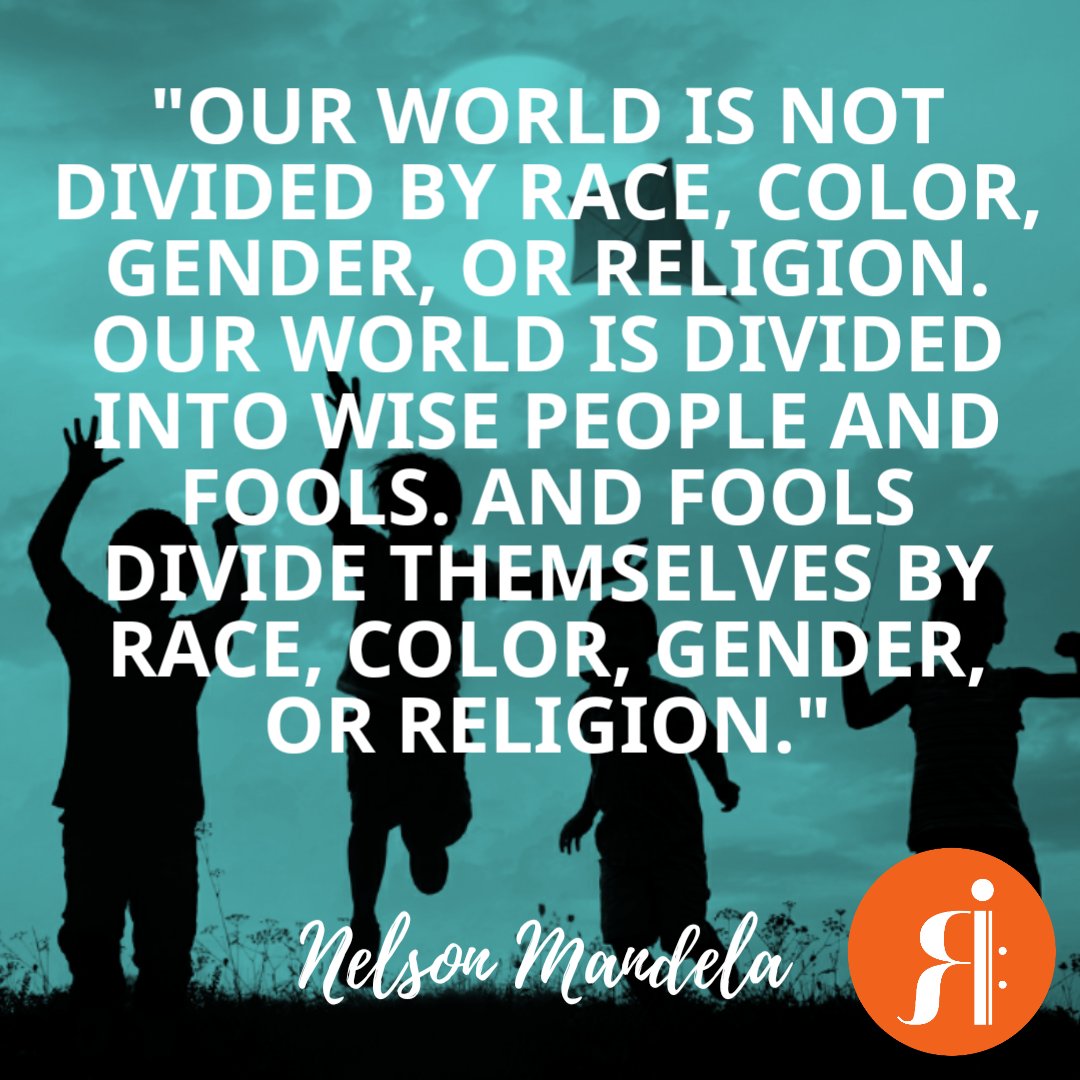 gruvjunky's tweet photo. "Our world is not divided by race, color, gender, or religion. Our world is divided into wise people and fools. And fools divide themselves by race, color, gender, or religion." #NelsonMandela  #RhythmIntensive #TuneOfSuccess https://t.co/OYfX19KBxm