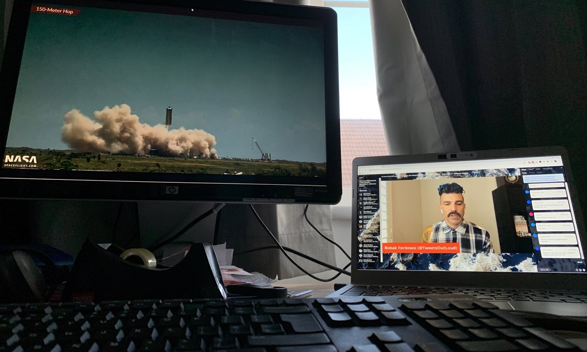 timmermansr's tweet photo. So this just happened... #Starship #SN6 flew to 150m, another great milestone towards flying 75 million km to #Mars in a few years... Congratulations @spacex! #WhyPersevere #HumansToMars https://t.co/upcDbGefKS