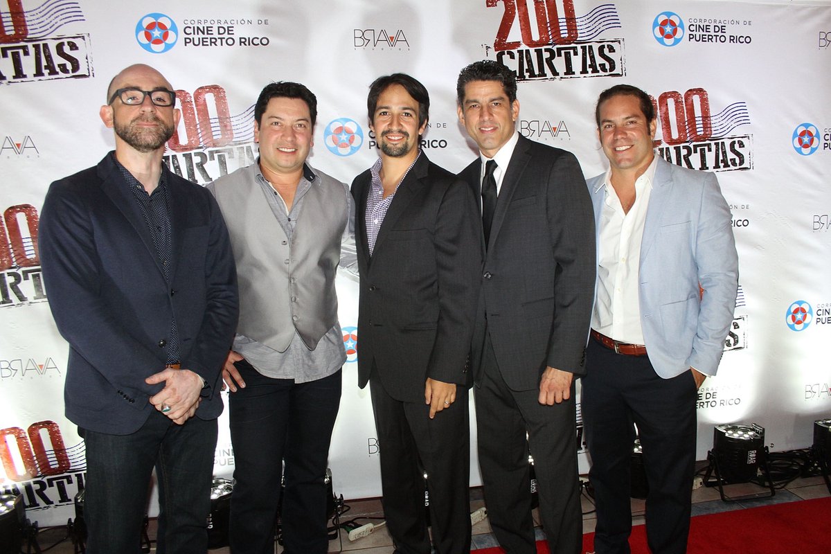 Linmirandacom's tweet photo. #TBT to 200 Cartas premiere in Puerto Rico, #OTD in 2013.

Released worldwide as Looking for María Sánchez, is an indie Puerto Rican film, directed by @brunoirizarry, starring @Lin_Manuel, @jaimecamil, @DayanaraPR, @lasteuer and @MayraMatosPR

Photos ➡️ https://t.co/yPI8AljLaQ https://t.co/Yvkc00wzH9