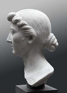 During the Republican and Augustan era, a very fashionable style was the nodus: the hair was parted in three, with the hair from the sides tied in a bun while the middle section was looped back on itself, creating an effect not unlike the Pompadour style. 5/?