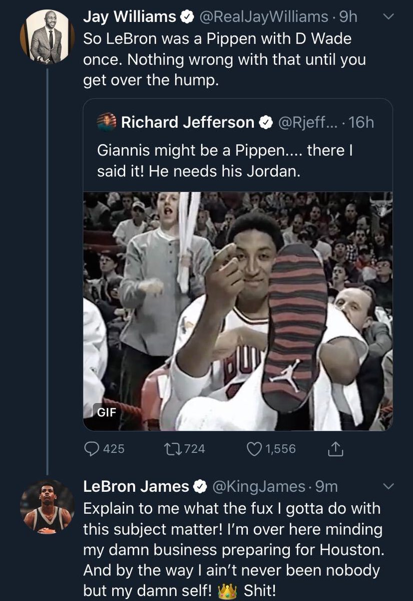 BleacherReport's tweet photo. Bron said don't bring me into this 😂 https://t.co/v9prKXiuvO