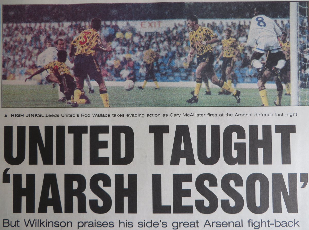 LUSCgriffinLUFC's tweet photo. The last of 6 games against Arsenal for #lufc #OnThisDay in the year 1991. And we didn't win any!
This being the fourth draw - the other 3 in the mammoth FA Cup tie earlier in the year. In fact the last game against the Gunners in 1990 &amp; first in 1992 were drawn too. Sandwich! https://t.co/2rz4YkRTZG