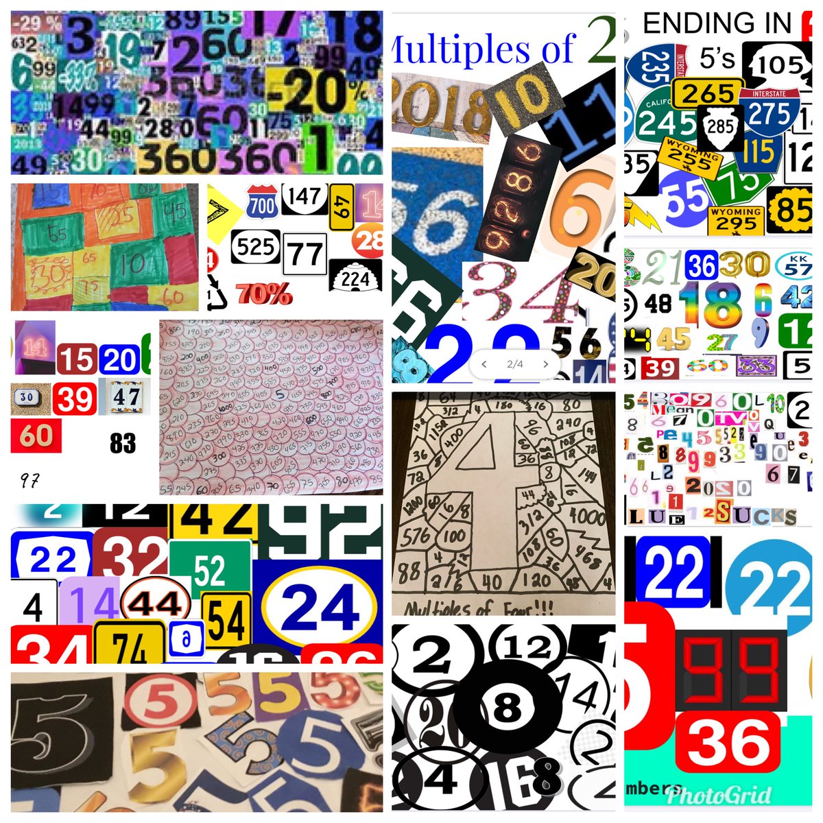 Ms_jclark's tweet photo. Number collages and #FlipgridForAll students creating beautiful works of art #MAGclass #susdlearns https://t.co/I1BFkh4925