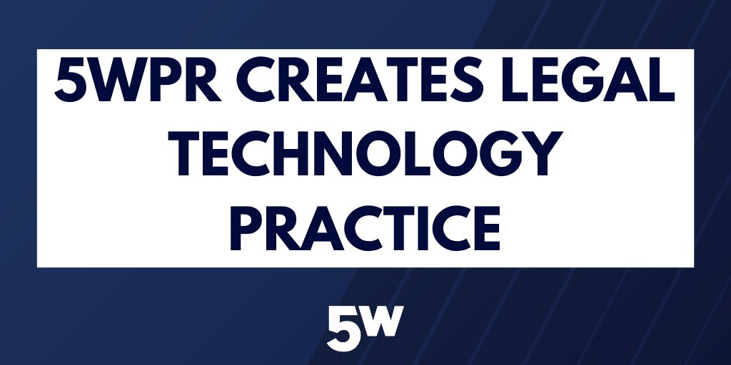 5WPRJobs's tweet photo. 5W Public Relations has created a new specialty practice for clients in the rapidly-growing legal technology space. https://t.co/tJ8DeNfhEC https://t.co/to4mwko2FL