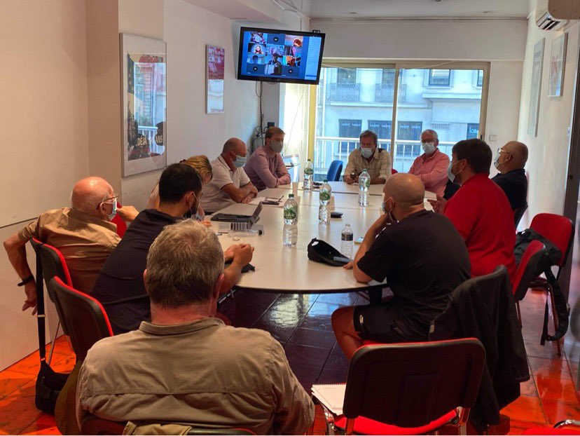 ps_var's tweet photo. Premier Conseil Fédéral de la rentrée 👨🏻🎓
Beaucoup de camarades présents en visio et à la Fédération pour parler de notre calendrier électoral
#CFPS
#PS83 https://t.co/pq9nRqJCNu