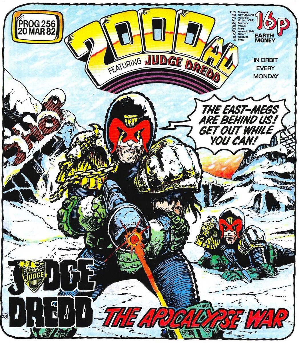 Day 17 and a favourite writer & artist team are Wagner and Ezquerra. Created some of the most iconic 2000AD storylines and imagery. Ezquerra’s art could lift any storyline