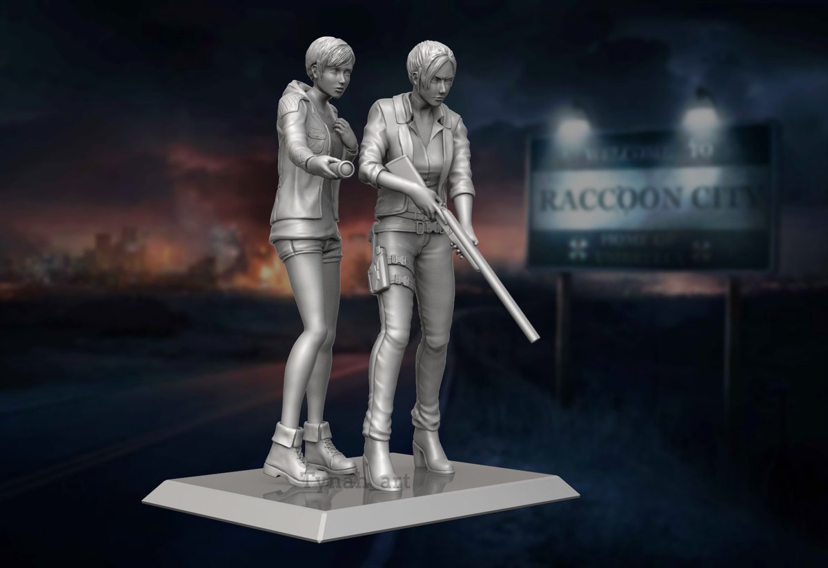 Tynah_art's tweet photo. Claire and Moira from Resident Evil 2~
Commissioned figure
@dwarfworkshop
#zbrush #keyshot #3Dprinting #ResidentEvil #statue #figure #3dprintready #Capcom #videogames #Commission https://t.co/frBSBXTPBl