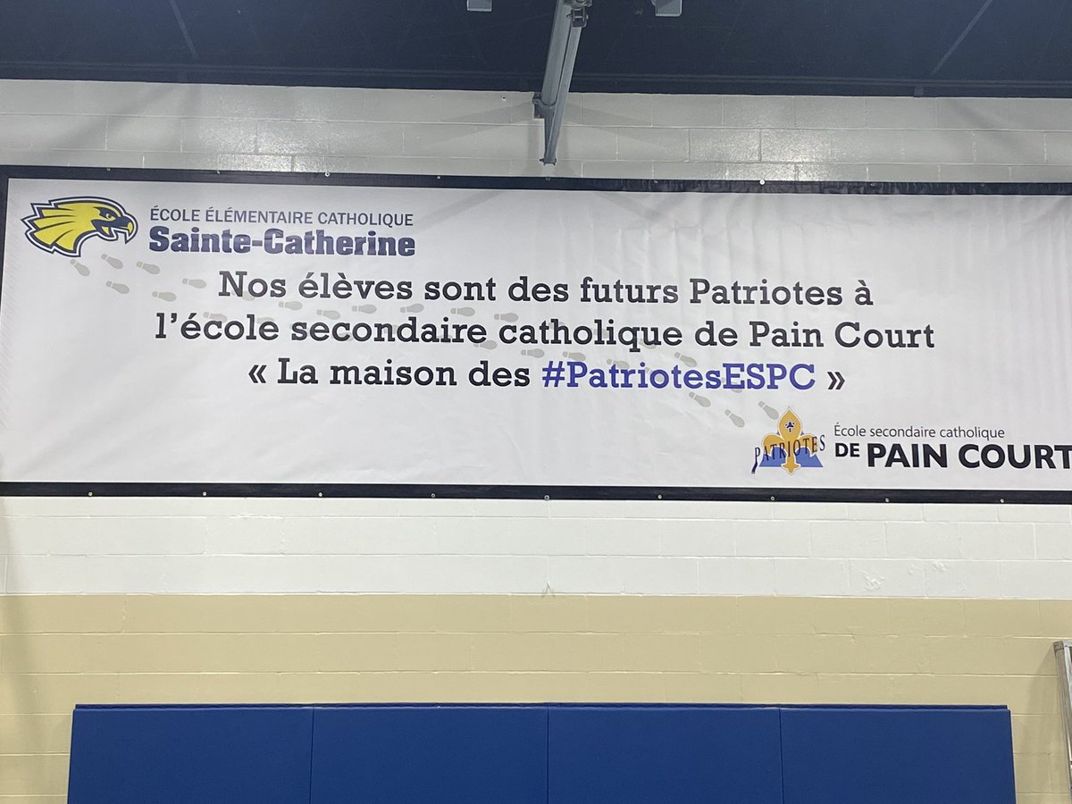 EECSteCatherine's tweet photo. Nos élèves sont des fututs Patriotes @ESCPainCourt.  Quel bel ajout au gymnase! https://t.co/TQ8mMga1xS