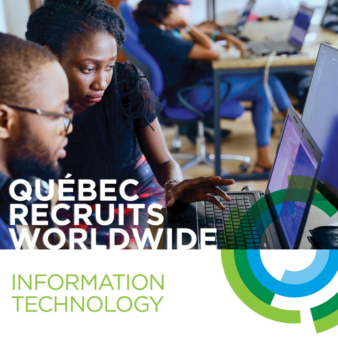 quebecentete's tweet photo. Would you like to pursue your career in IT in Québec City and its surroundings? 🌎 Discover the job offers available through our online international recruitment days!
👉👉👉 https://t.co/3sitWMbShw
#QuebecRecrute #MissionMondiale2020 https://t.co/7gCBtDpGKy