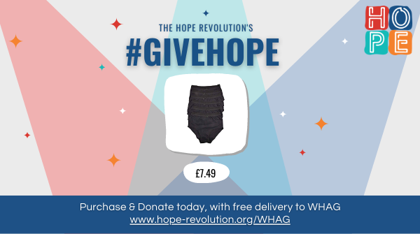 givetodayuk's tweet photo. For their #GiveHope item we have chosen to highlight underwear. For many women coming through WHAG's door they have nothing, so this basic necessity can make a huge difference!

Please if you can, purchase underwear for WHAG at https://t.co/nXYqv13d11

#DonatingButDifferent https://t.co/vyxXHeCSjy
