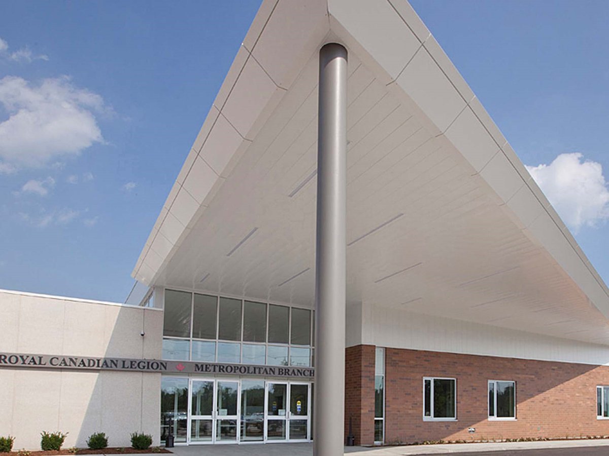 JPTArchitects's tweet photo. Project: The Royal Canadian Legion Branch 594⠀
Size: 17,500 sf⠀

The original Legion Hall was forced to relocate due to future highway developments. The operators of the facility saw this situation as an opportunity. 

Keep Reading Here... https://t.co/8jqJ5lbooM https://t.co/FdyXlgYHD0