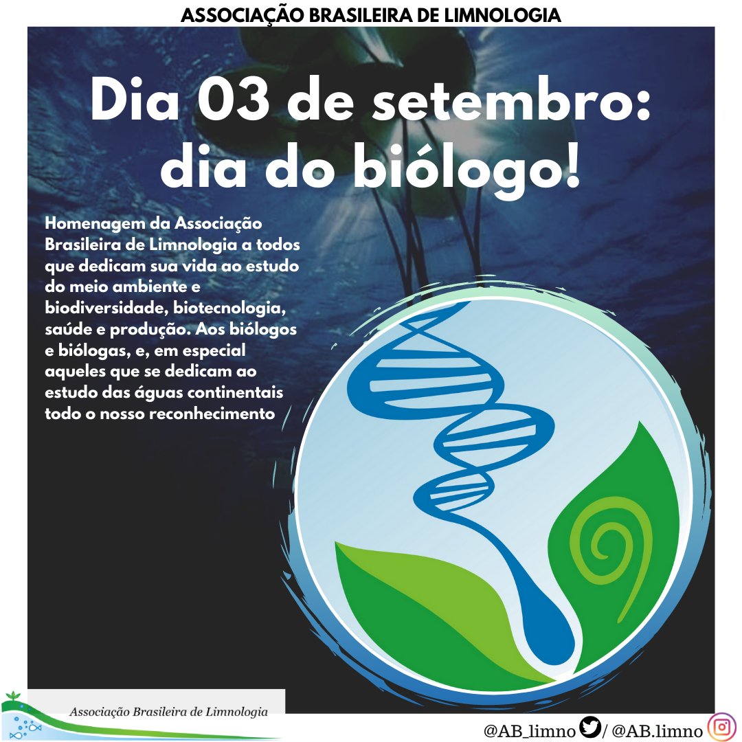 AB_limno's tweet photo. O nosso parabéns a todos os profissionais da área que nós possibilita a compreensão do nosso papel na natureza e nós permite caminhar em direção a um futuro mais sustentável.
#ABlimno https://t.co/IOcvU0g9bB