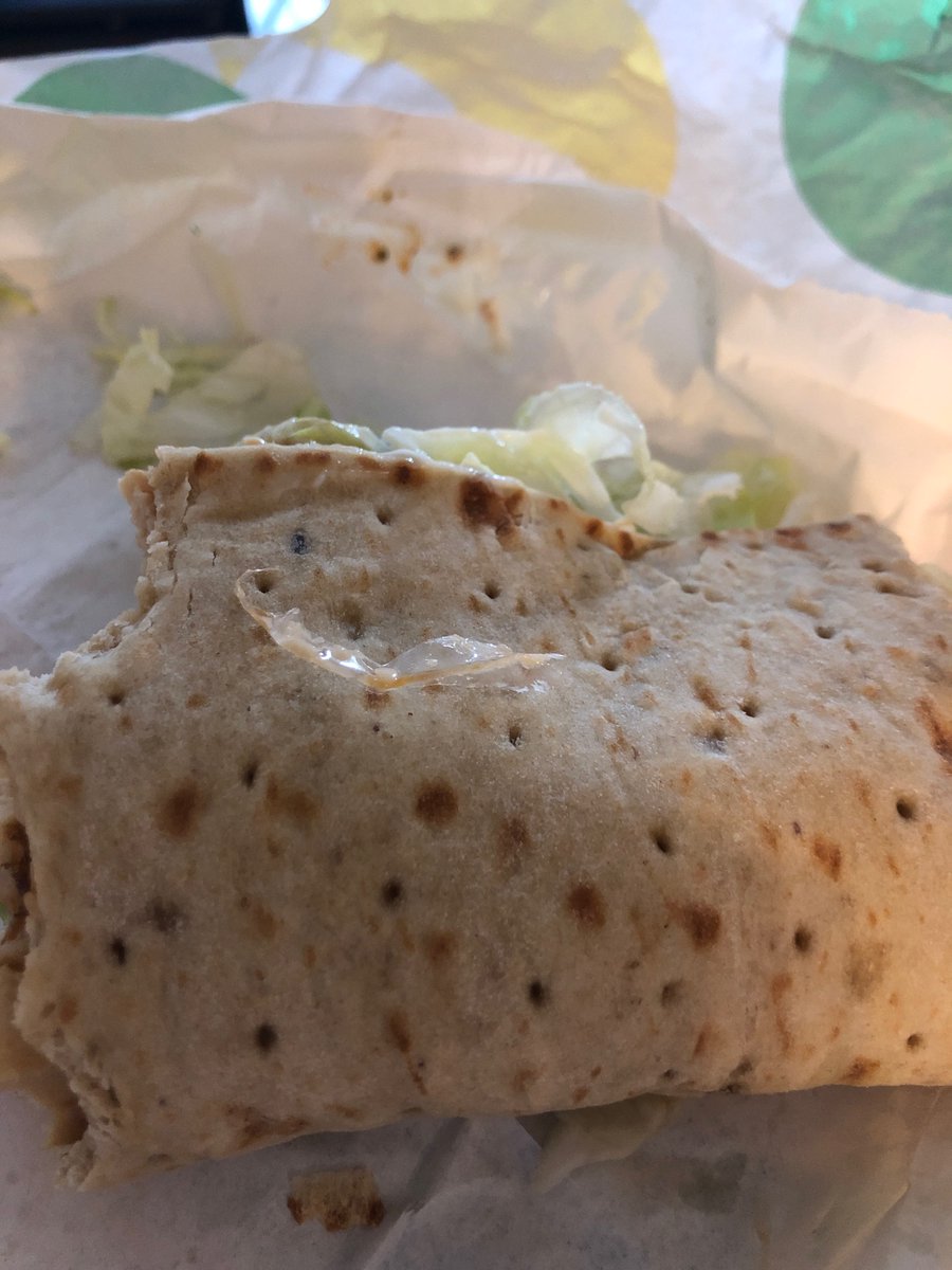 angrywhitedude's tweet photo. @SUBWAY , this was a nice surprise. I got some free plastic in my sub! https://t.co/lHMiZXN1lv