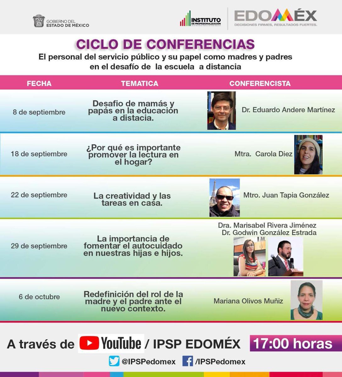 TinocoGRogelio's tweet image. #Conferencias @IPSPedomex: “El personal del servicio público y su papel...en el desafío de la escuela a distancia”. Calendario en la imagen anexa.
Se transmitirán por este enlace👇🏽
youtube.com/channel/UCJGCd…

@alexfedezcam @vcurioca
@MarianaFloresO7 @SolorioGuilmar @MarisabelRj