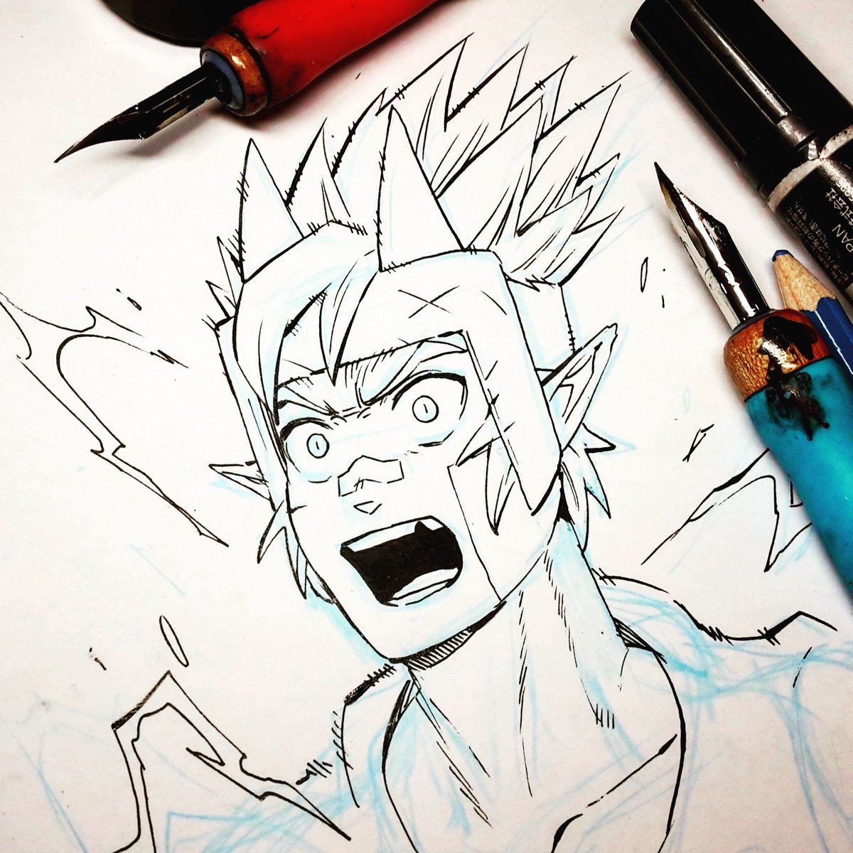 DavidFueleki's tweet photo. Nio hat endlich den Super Saiyajin Level 2 gemeistert!!
#DemonMindGame #mangadrawing #mangaart #dragonballz #dragonballsuper https://t.co/tmMzAPw7f0