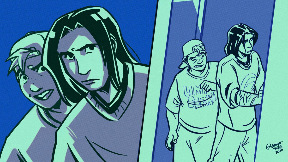 xdangerjazzx's tweet photo. Jorge and Memphis hiding out 👁️👁️

#webcomic #comicdevelopment #artistsontwitter #cartoon #cartoonstyle #limpbizkit #originalcharacters #ocs #originalcontent #scene #wip #art #boys #brokenarm #blackandwhite #inks #horror https://t.co/ncSun57mjD