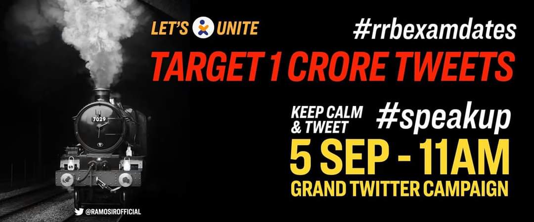 Kundan2000ks's tweet photo. #RRBExamDates
#rrbexamdates
#Speakup
#5sep_शाम5बजे_5मिनट_ताली_थाली
#5sep_11baje_1crore_tweets https://t.co/qLVg6S3636