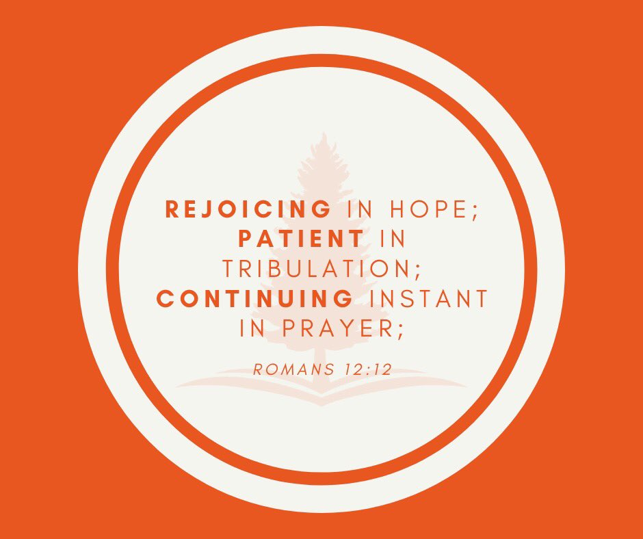 pinecrestchurch's tweet photo. “Rejoicing in hope; patient in tribulation; continuing instant in prayer;” // Romans 12:12 https://t.co/YWS5N7TaTq