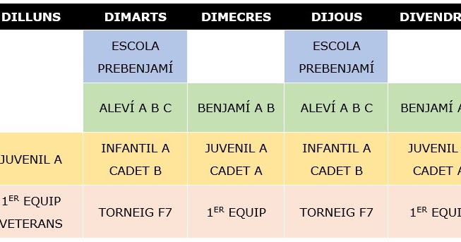 HORARIS ENTRENAMENTS TEMPORADA 2020 - 2021 dlvr.it/RfwXMK
