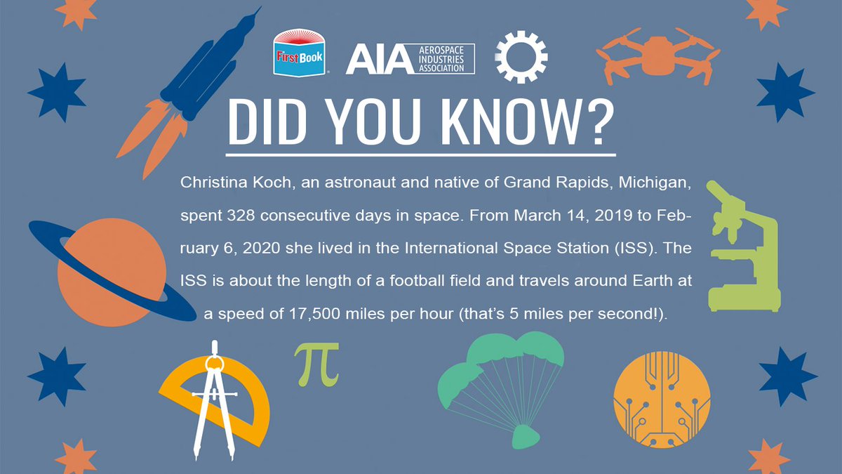 FirstBook's tweet photo. Here's an out-of-this-world fun fact about astronaut Christina Koch. If you want to learn more increadibly interesting and inclusive STEM facts, check out our #DiverstyInSTEM calendar here: https://t.co/1v6IrV3eEL #DYK https://t.co/E6XCDvDLN8