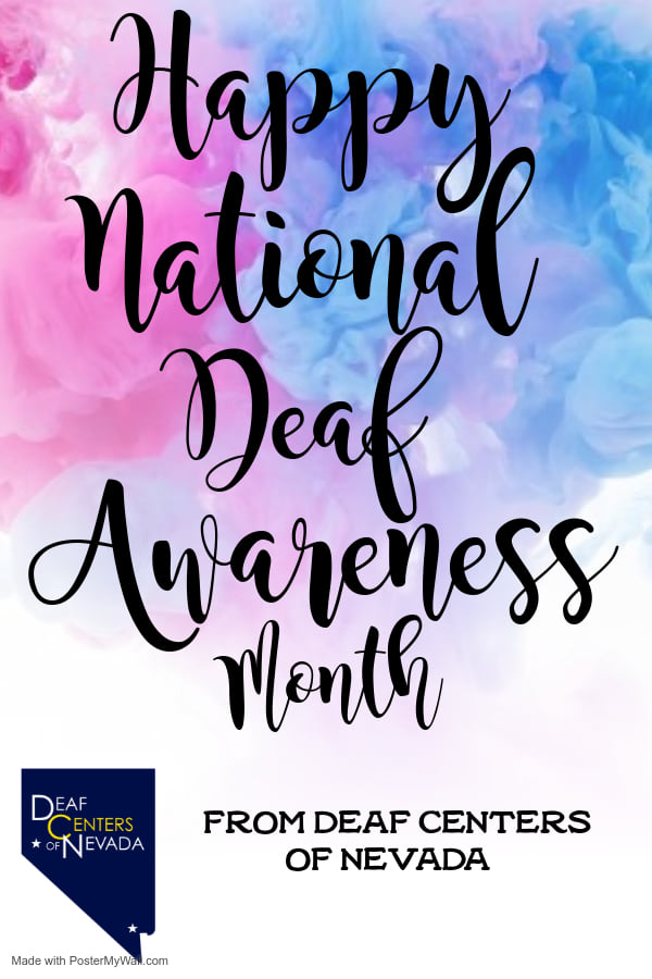 DeafCentersNV's tweet photo. Our team here at Deaf Centers of Nevada would like to wish all the amazing Deaf communities a Happy National Deaf Awareness Month! 🎉😊
#deafawarenessmonth https://t.co/oVjMcRqgsQ