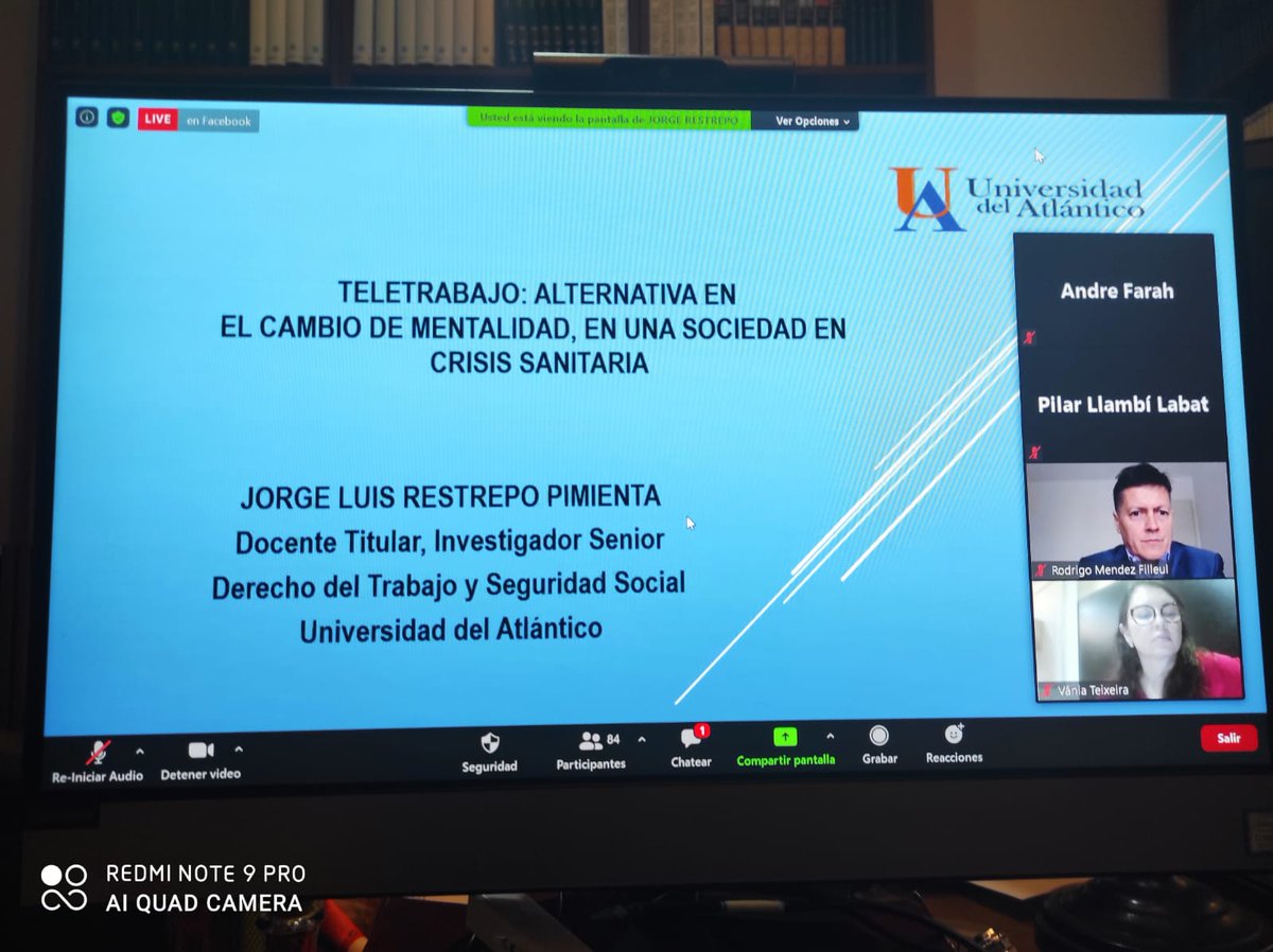 JorgeRestrepoP's tweet photo. Fue un rato muy agradable. Agradezco a todos quienes estuvieron presente en la ponencia "Teletrabajo: alternativa en el cambio de mentalidad, en una sociedad en crisis sanitaria" y las otras ponencias pertinentes.
Así se construye academia. https://t.co/SAz49hN6T2