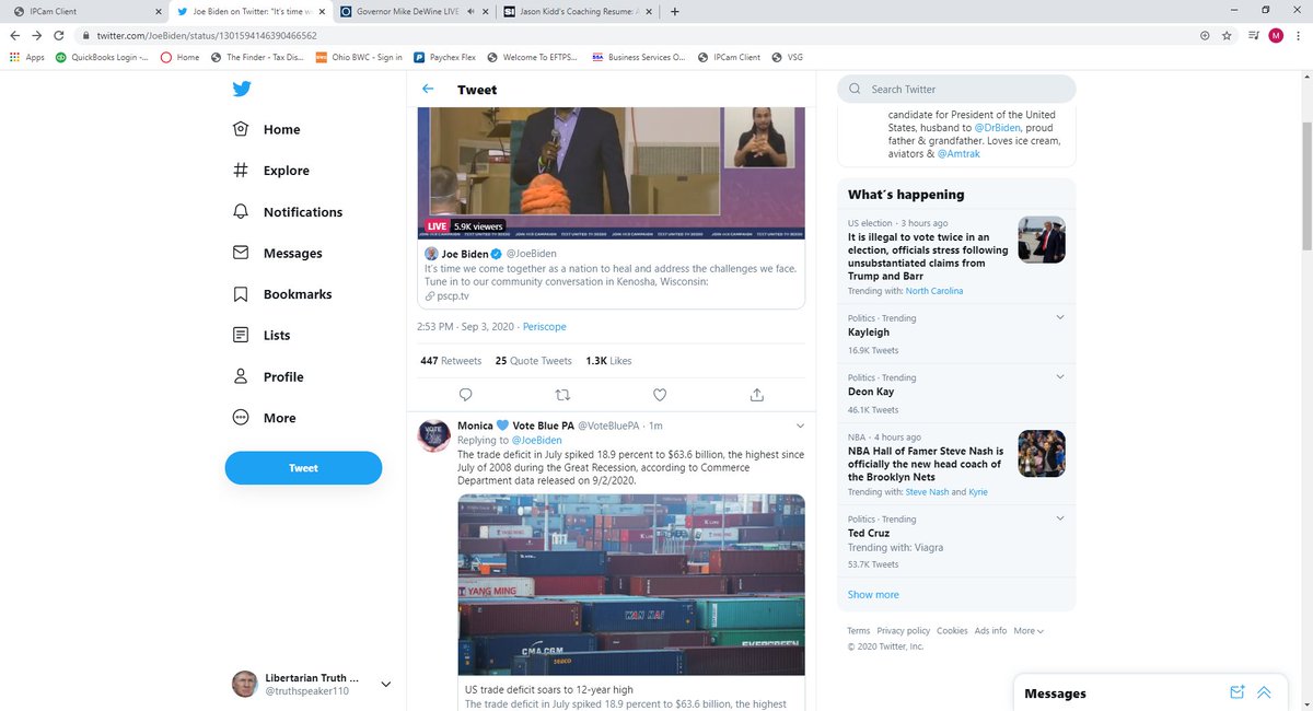 truthspeaker110's tweet photo. @JoeBiden wow less than 6,000 viewers such enthusiasm! 🤣🤣🤣🤣🤣🤣🤣 https://t.co/b5JkcpKvl3