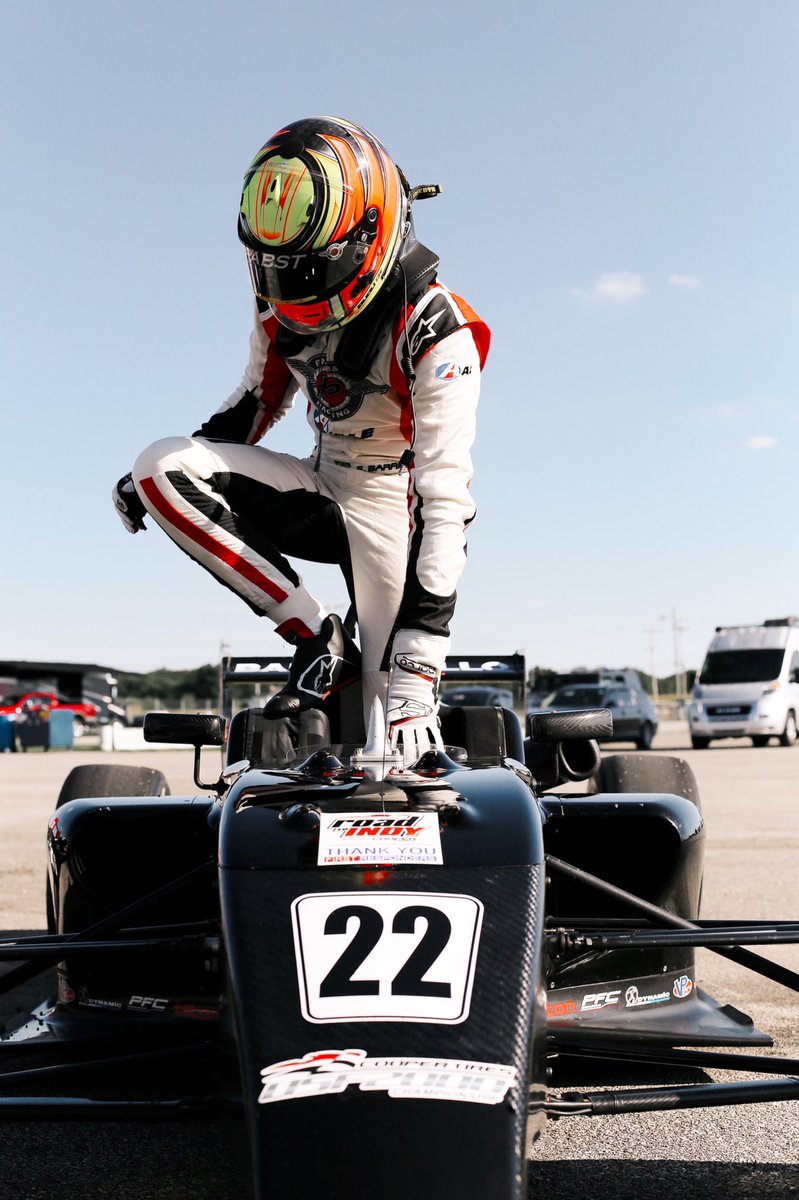 mrdemmendaal's tweet photo. A spectacular first USF2000 race at Indianapolis! A three-way battle for the lead ends with Dudu Barrichello taking his first USF career victory 👍

Reece Gold gets his fifth podium in a row with 2nd, ahead of Kiko Porto.

Championship leader Rasmussen is 6th.

(📸: Pabst Racing) https://t.co/s6ujQDEBRT