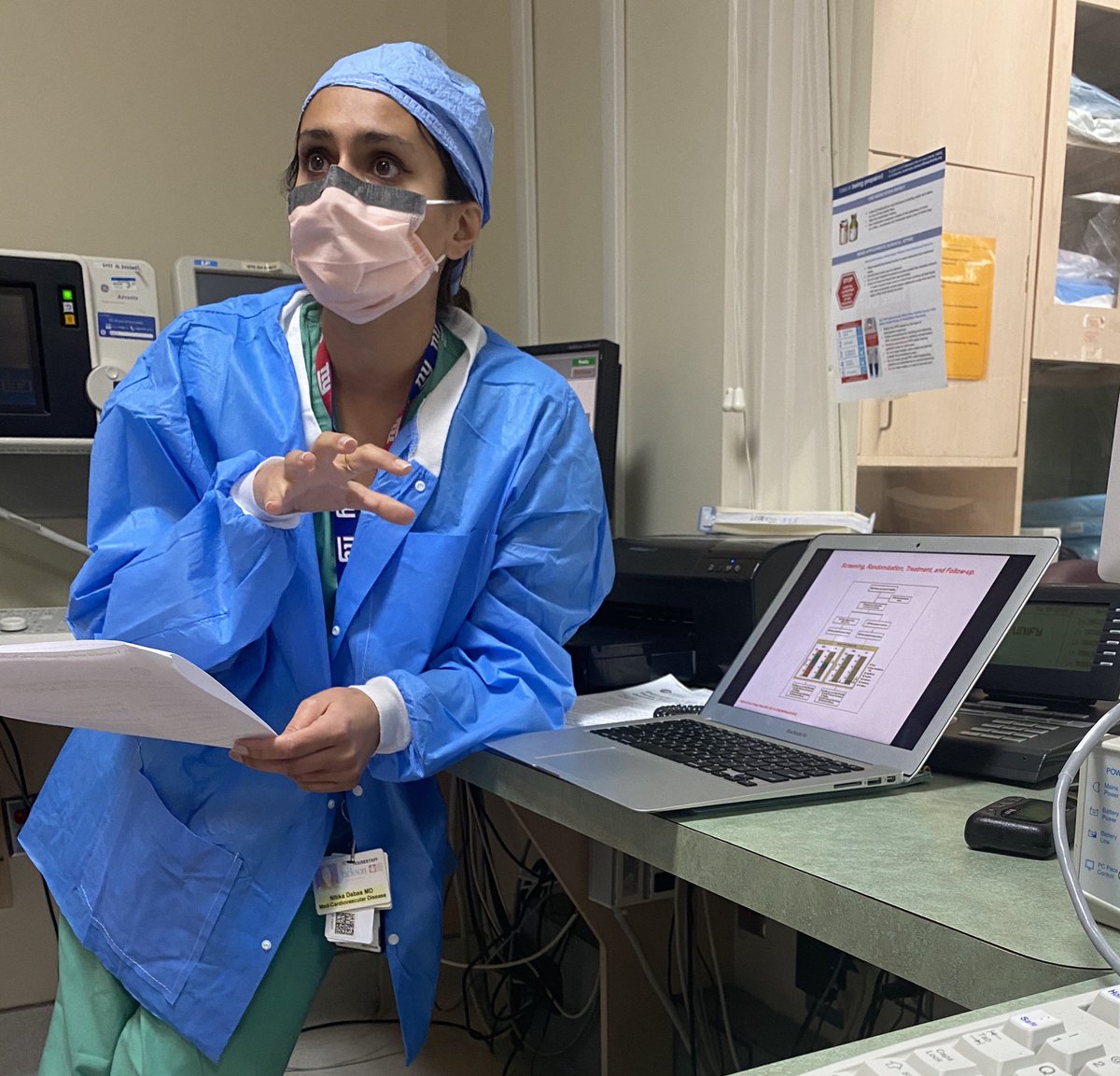 ivanovich13's tweet photo. Our star EP fellow @NitikaDabasMD presenting EAST-AFnet between cases , during #AtrialFibrillation month awareness @JacksonHealth #jacksonfirst https://t.co/c9pz5wiX7L
