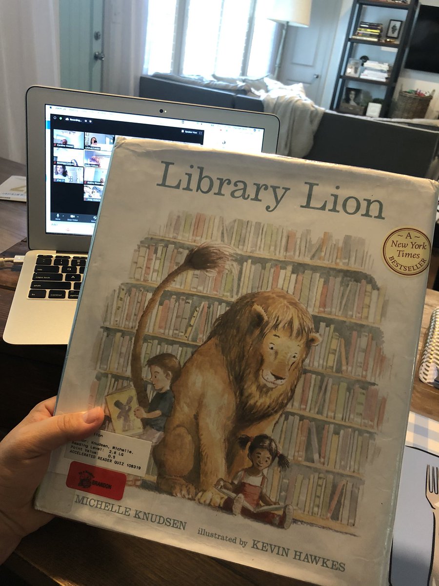 lander_library's tweet photo. Finished up virtual Media Center orientation with 2nd and 3rd grades with my favorite book to start out the year. 📚🦁 #librarylion https://t.co/i0wdG6RTUd
