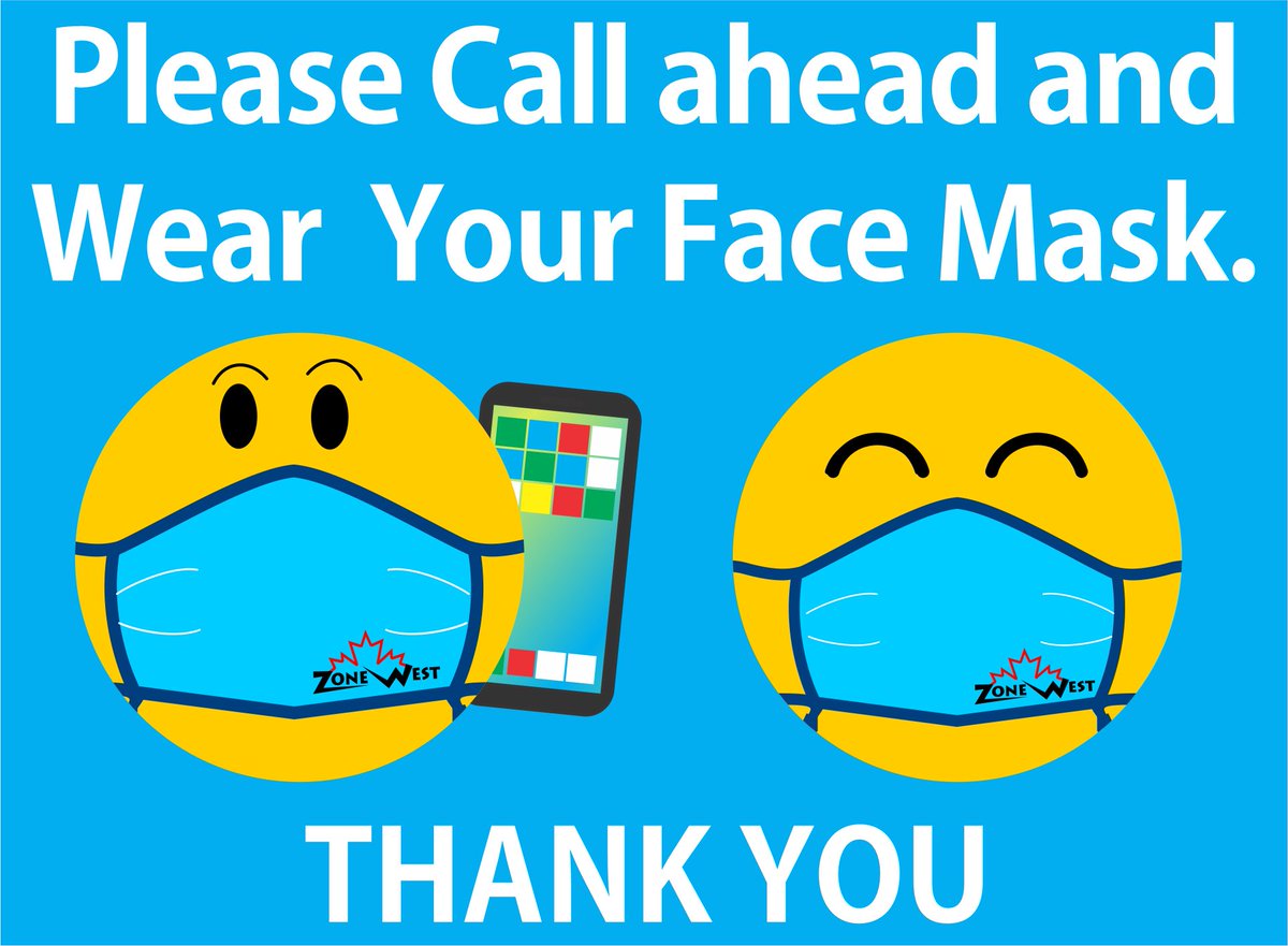 For your safety and for the safety of others, we kindly ask that you please call ahead and wear a face mask before entering our establishment. We thank you for your cooperation.