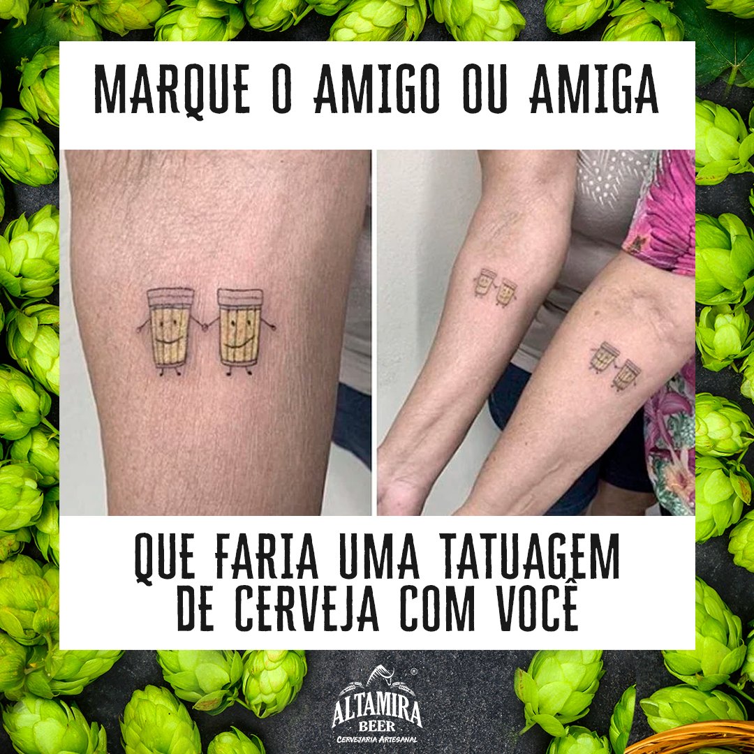 AltamiraBeer's tweet photo. Quais @'s fariam uma tattoo assim com vocês, hein?! https://t.co/ZFHqTf28CD