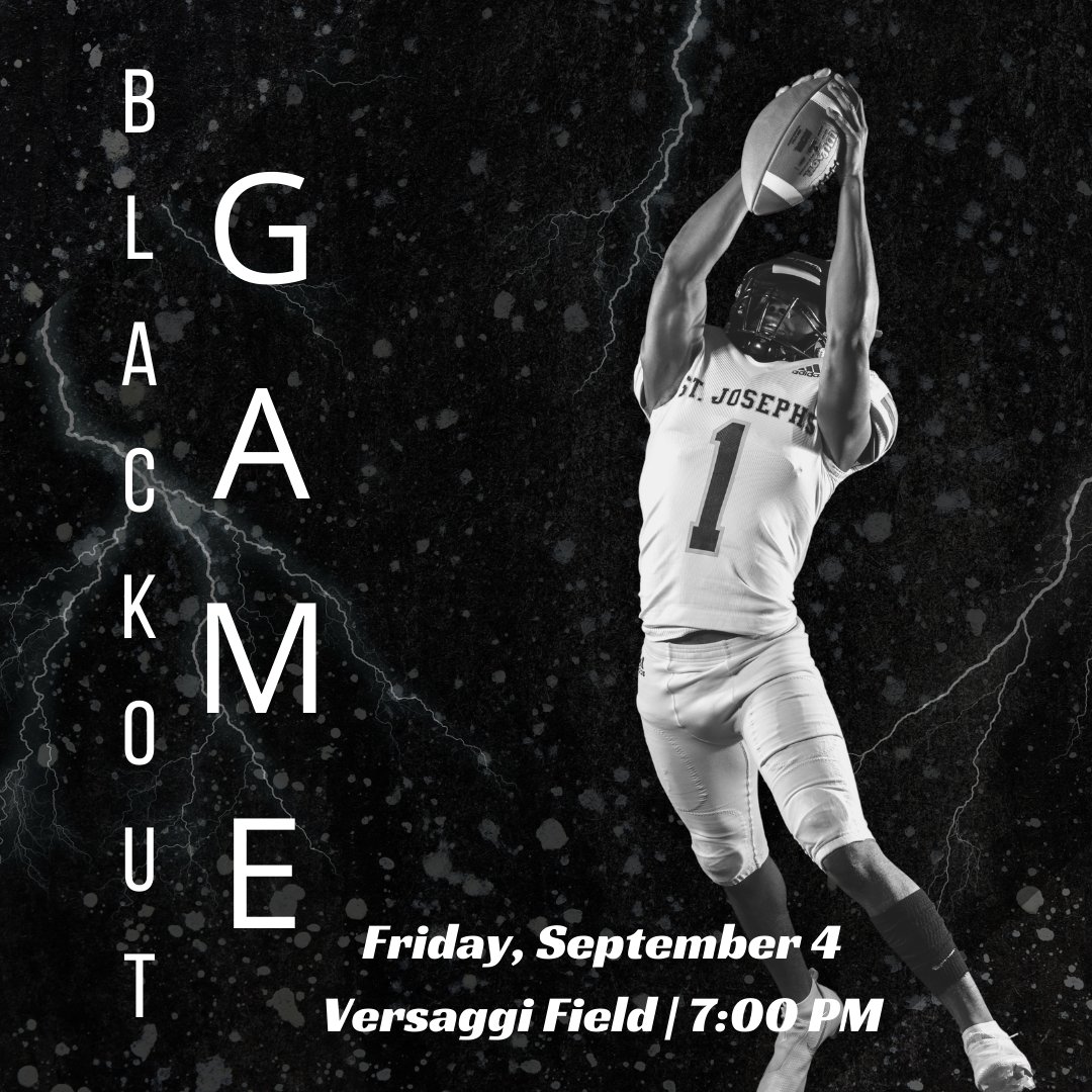 SaintJoeAcademy's tweet photo. Flashes Fans, remember tomorrow night is a blackout game! Lets go Flashes! #FlashesFootball #GoFlashes #FlashesNation https://t.co/MHHuOnEouJ