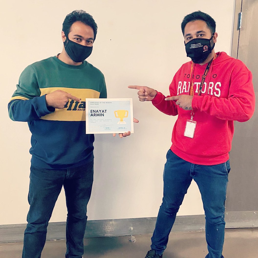 iosolutionsca's tweet image. Congrats Enayat! MTL Outbound employee of the month! ⭐️🏆⭐️ Félicitations Enayat! Employé du mois de Outbound Montréal ! #teamiosolutions
