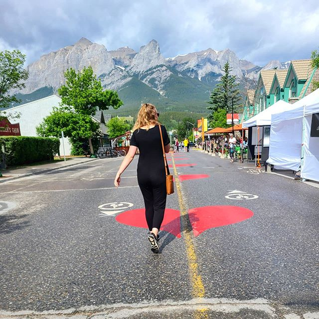 Enjoying the quiet downtown core in the early morning. #lovecanmore #canmore