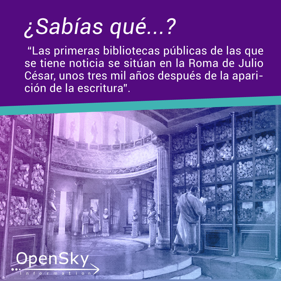 OpenSkyInfo's tweet photo. #OpenDatos #SabíasQué

El ser humano ha querido preservar el conocimiento para sacarle el mayor provecho posible, pero ¿alguna vez te habías preguntado desde cuándo llevamos a cabo esta práctica en bibliotecas? https://t.co/t6dVlEICbh