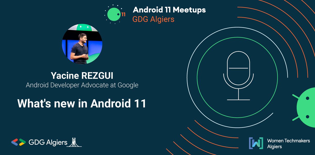 Let's meet our first speaker Mr. <a href="/yrezgui/">Yacine Rezgui</a> 😄, he is an #Android Developer Advocate at Google and will be hosting a talk about the newest features #Android11 has and much more 😍 ! 

Don't miss this chance! 

#GDG #WTM #Android11meetup
 @GDGmena @GDG <a href="/AlgiersWTM/">WTM Algiers</a>
<a href="/AndroidDev/">Android Developers</a>