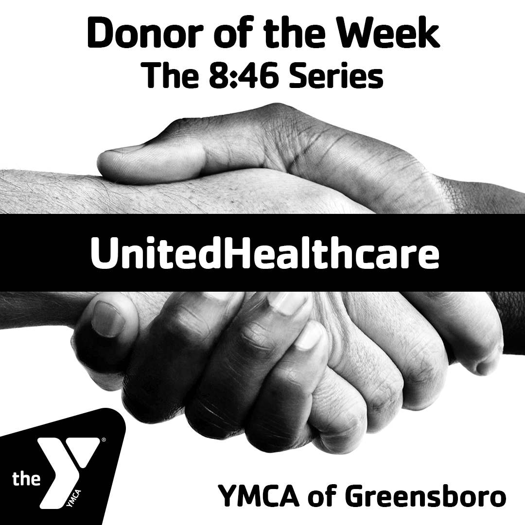 YMCAGreensboro's tweet photo. Thank you so much to UnitedHealthcare, our #DonorOfTheWeek and a Change Agent sponsor of The 8:46 Series! Please help us send a warm 'thank you' to UnitedHealthcare for their incredible donation! https://t.co/rLscgwYH5j